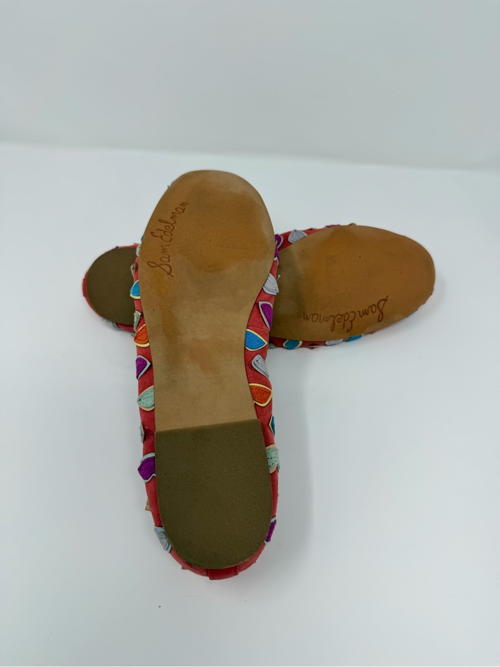 Sam Edelman Coral Fara Lips Ballet Flats in red, purple, gold, blue, and mint - Picture 4 of 4
